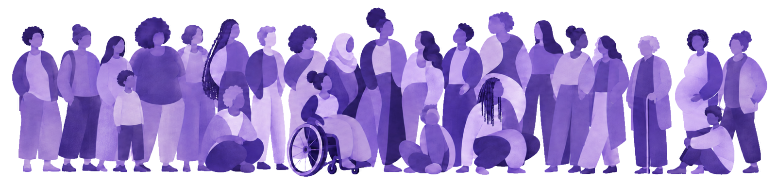 Illustration of a diverse group of people